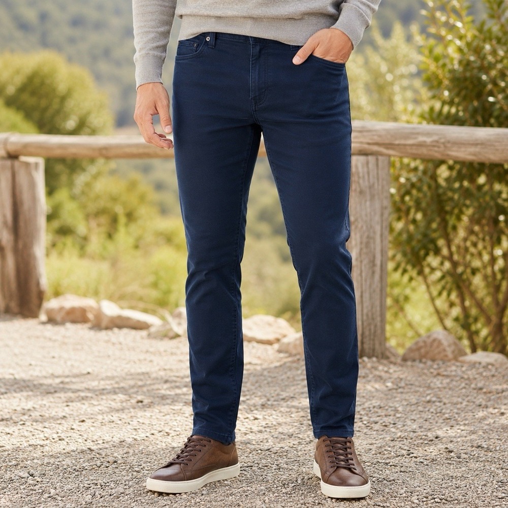 Banana Republic Traveler Pants Slim Fit Navy Blue Capsule Minimalist 32x32